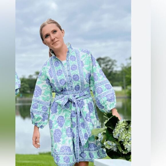 Sue Sartor XL Flounce Shorty - Blue Hydrangea- New - Picture 11 of 11